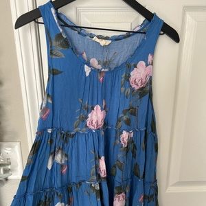 Blue Floral Tunic Tank